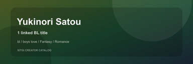 Yukinori Satou cover