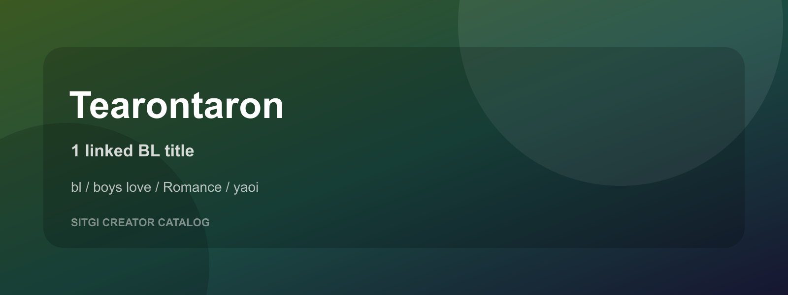 Tearontaron cover