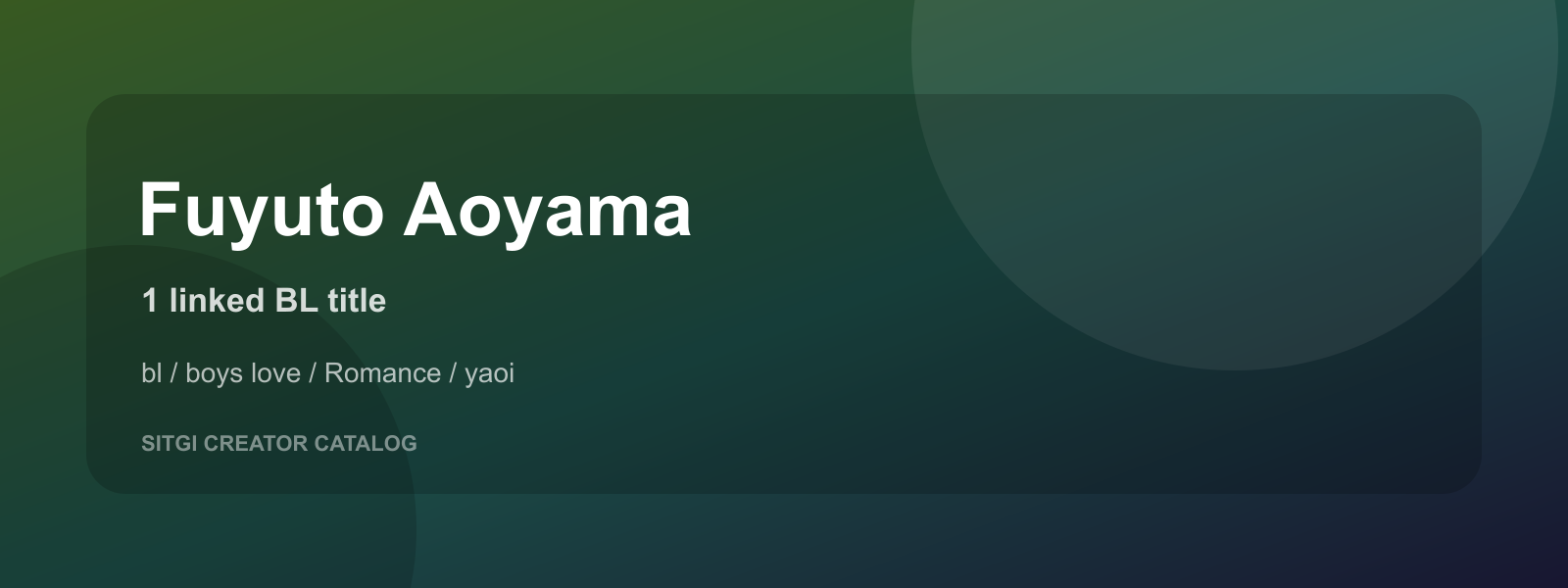 Fuyuto Aoyama cover