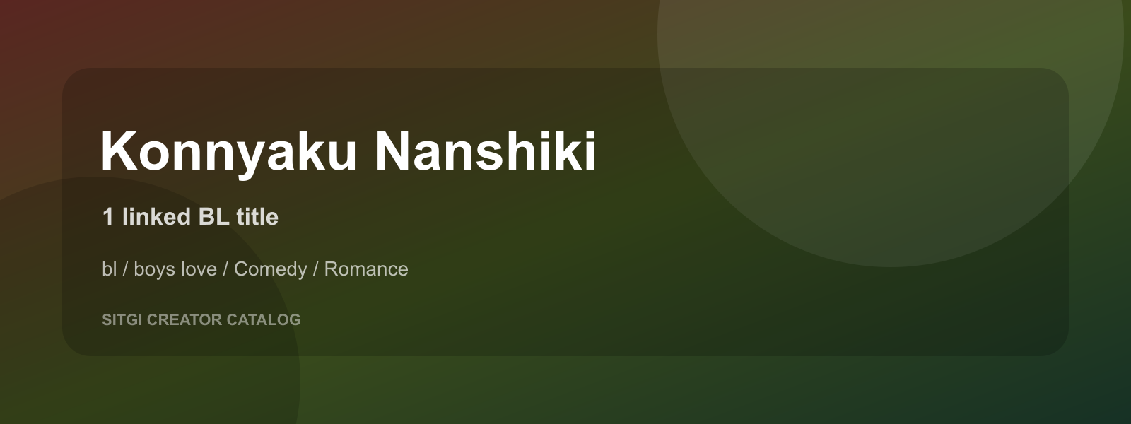 Konnyaku Nanshiki cover