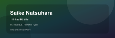 Saike Natsuhara cover