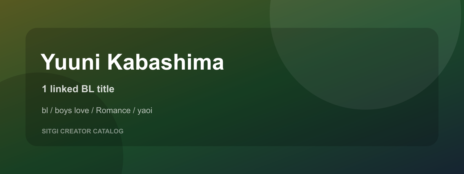 Yuuni Kabashima cover