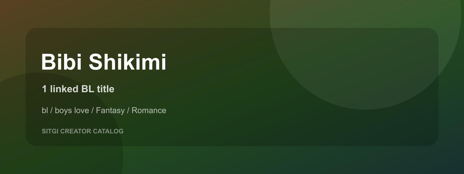 Bibi Shikimi cover