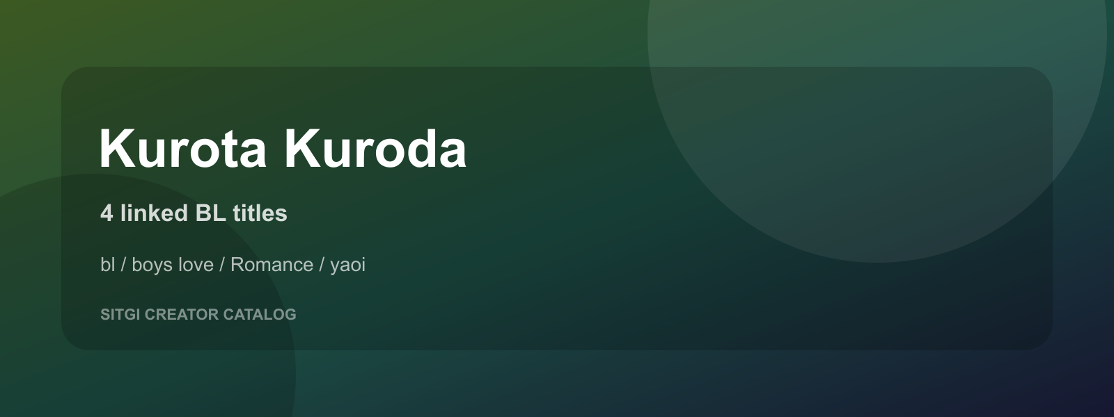 Kurota Kuroda cover