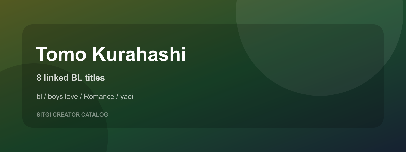 Tomo Kurahashi cover
