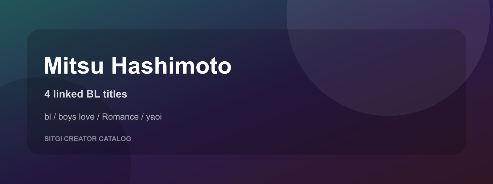 Mitsu Hashimoto cover