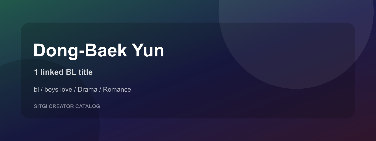 Dong-Baek Yun cover