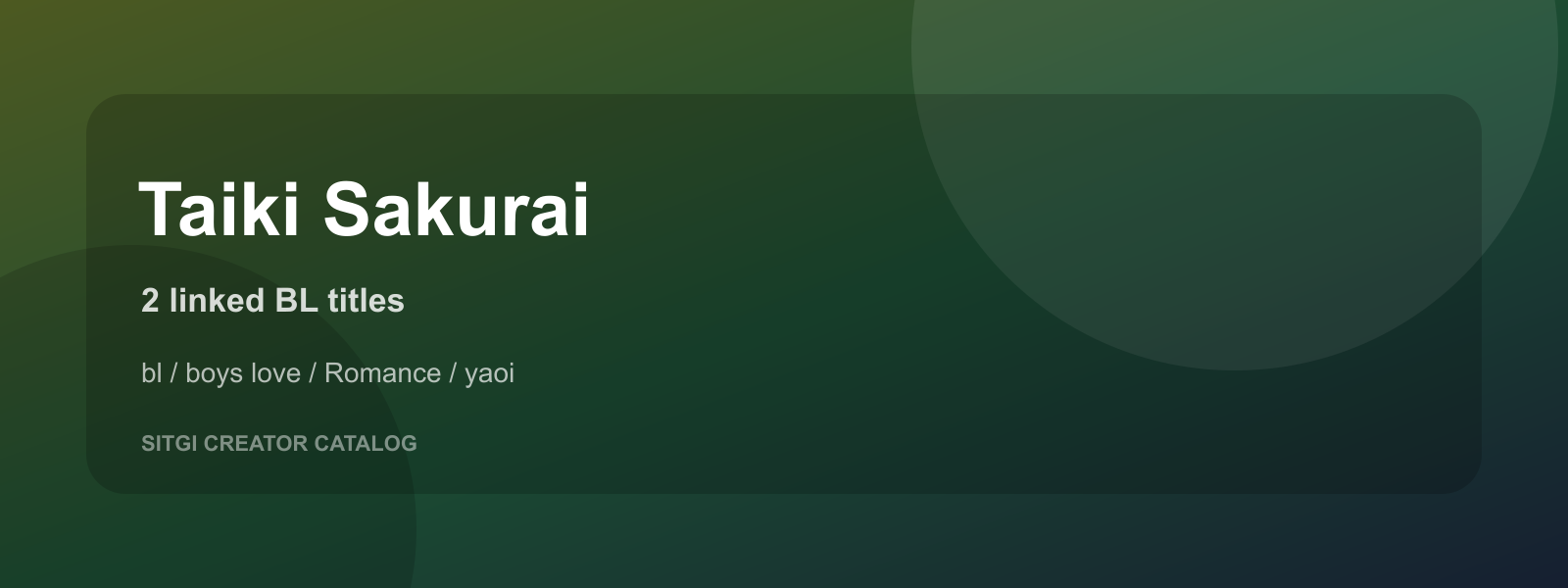Taiki Sakurai cover