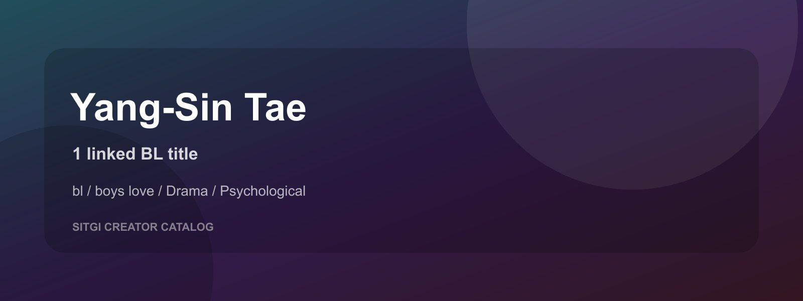 Yang-Sin Tae cover