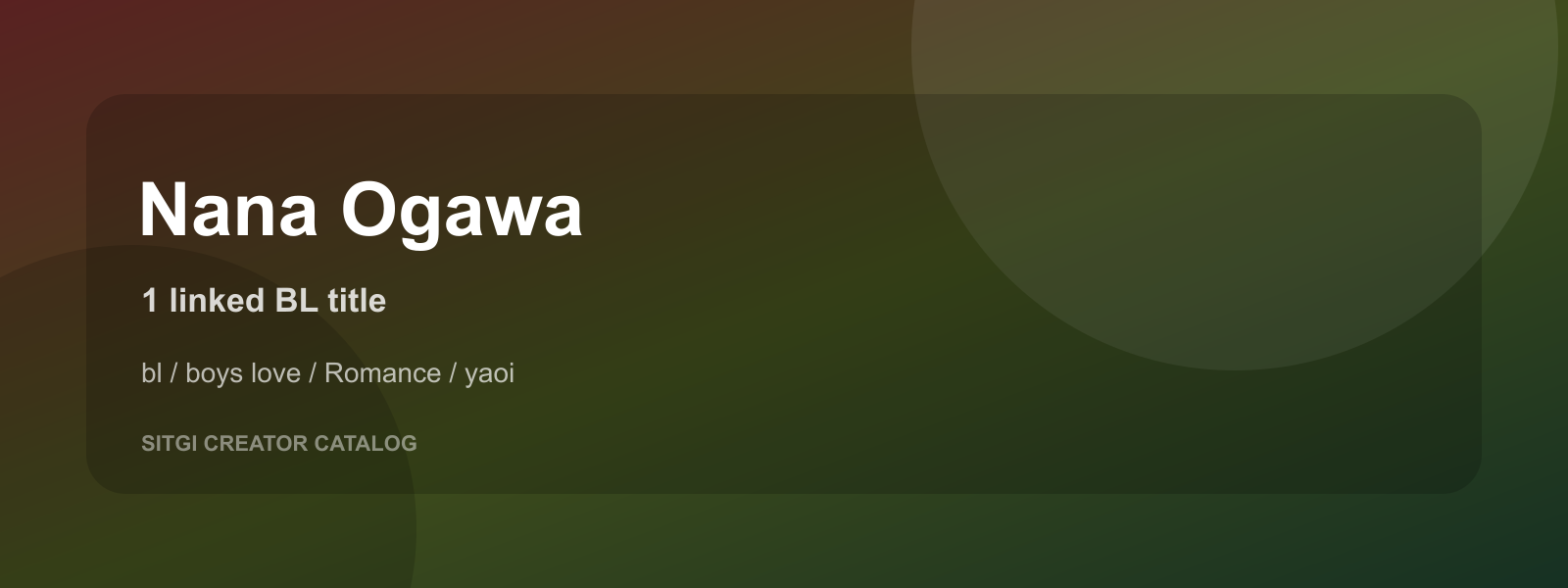 Nana Ogawa cover