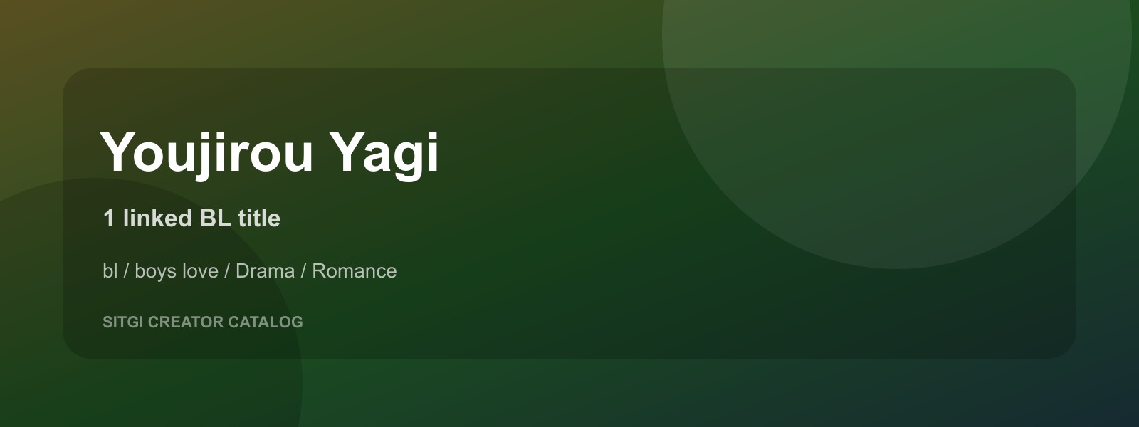 Youjirou Yagi cover