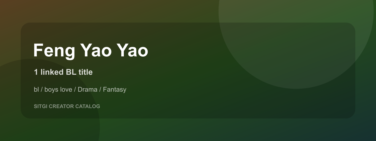 Feng Yao Yao cover