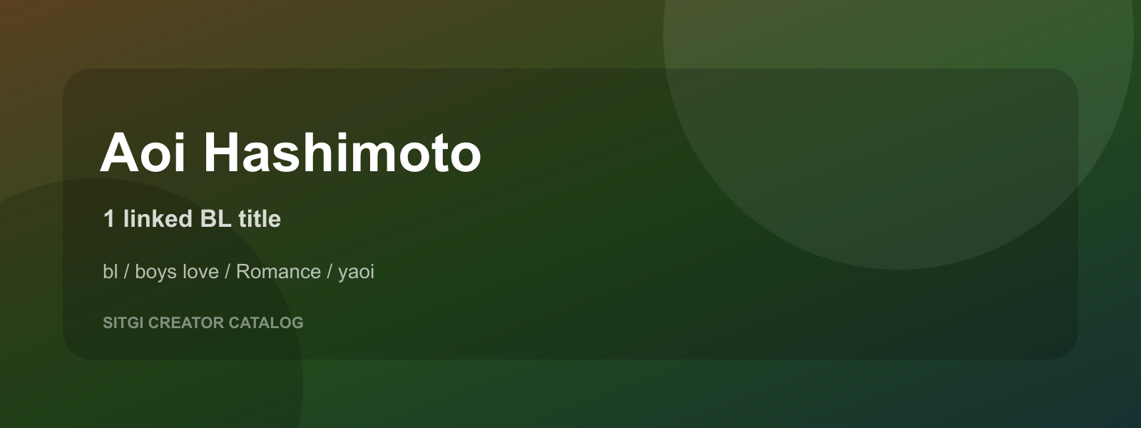 Aoi Hashimoto cover