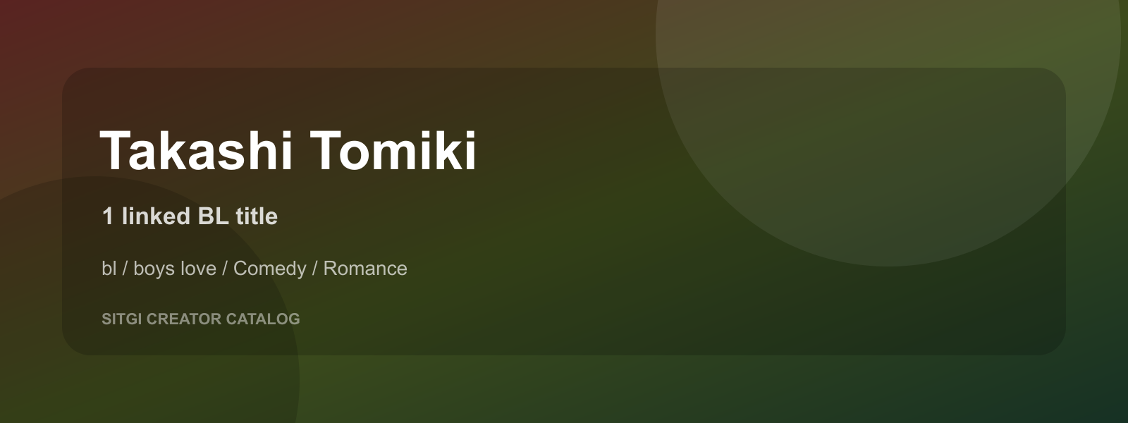 Takashi Tomiki cover