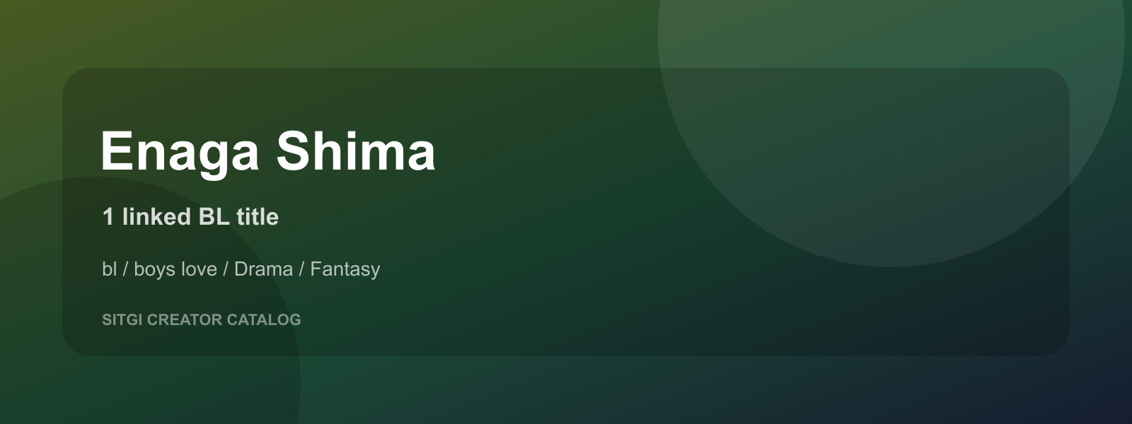 Enaga Shima cover