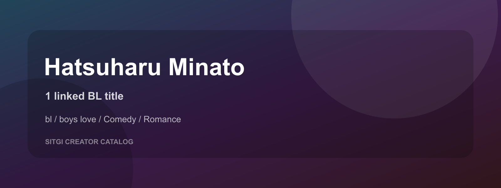 Hatsuharu Minato cover