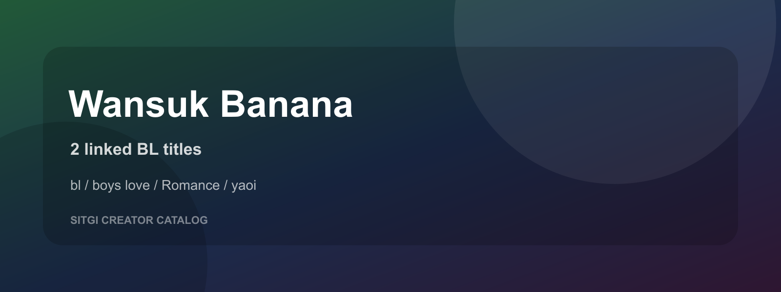 Wansuk Banana cover