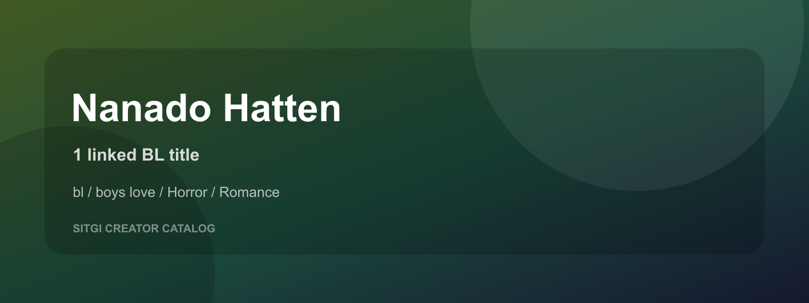 Nanado Hatten cover