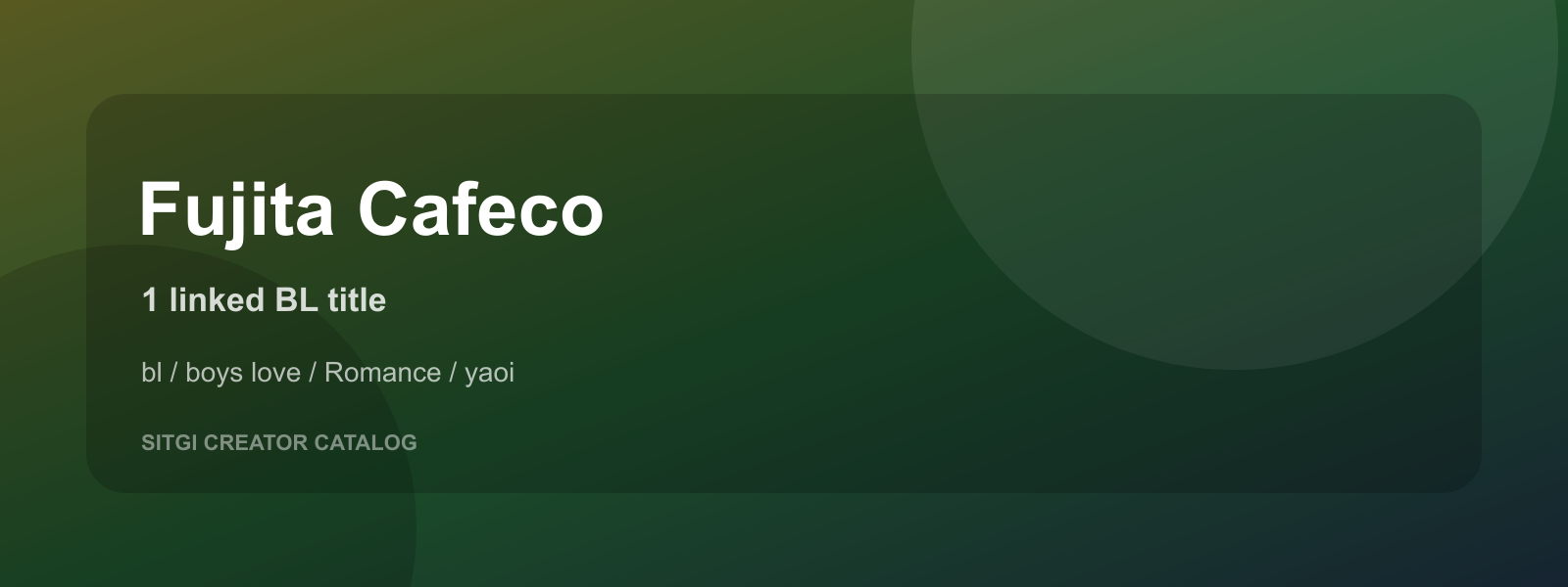 Fujita Cafeco cover