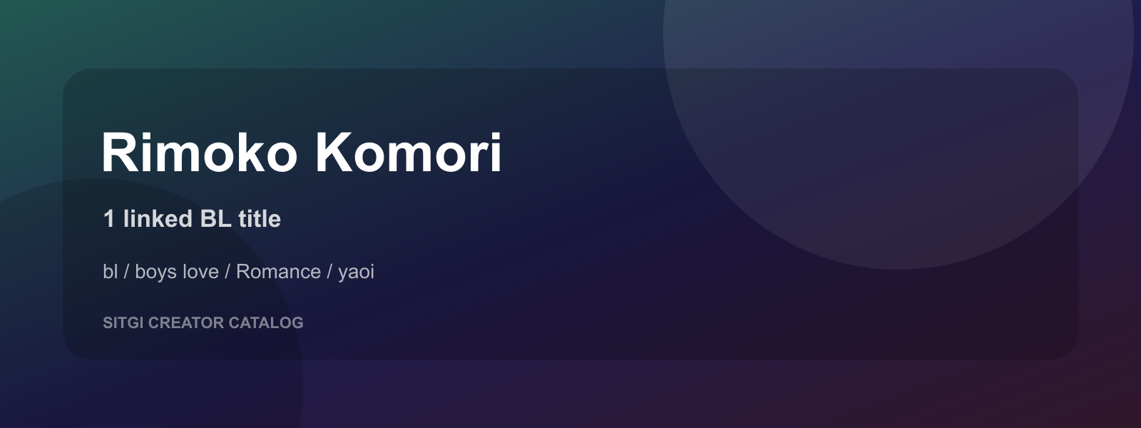 Rimoko Komori cover
