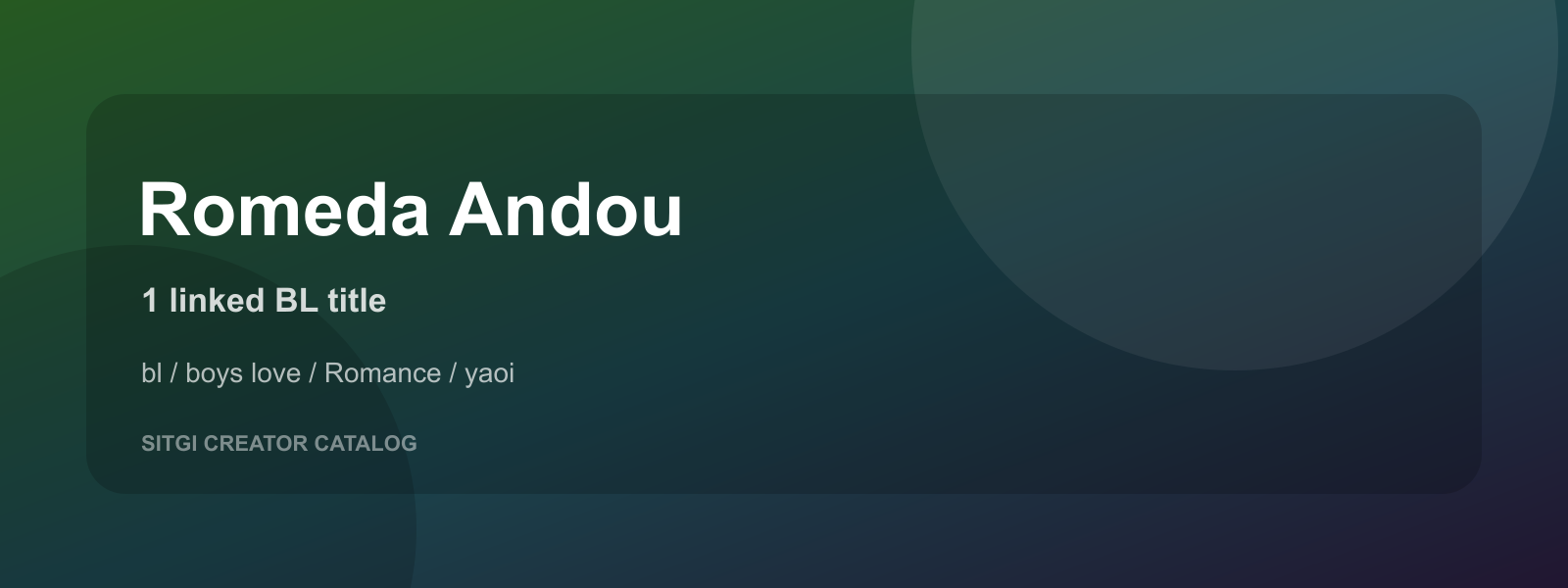 Romeda Andou cover