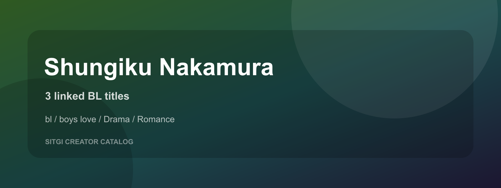 Shungiku Nakamura cover