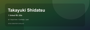 Takayuki Shidatsu cover