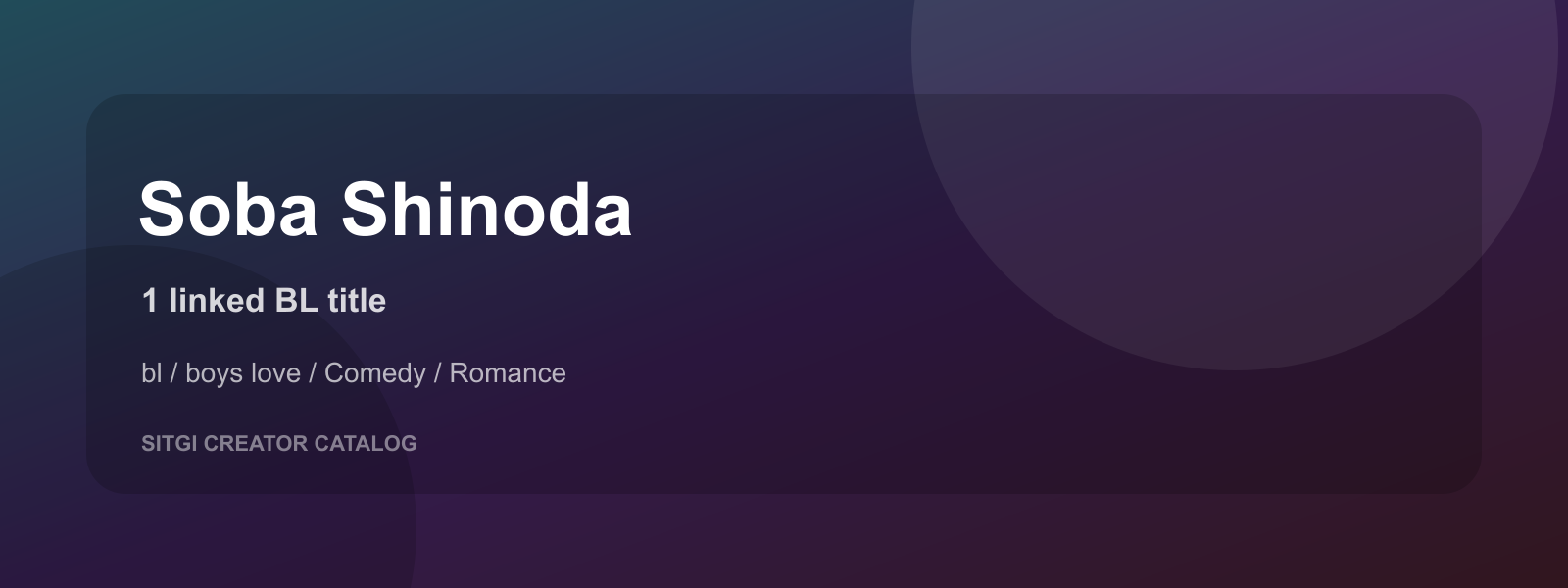 Soba Shinoda cover