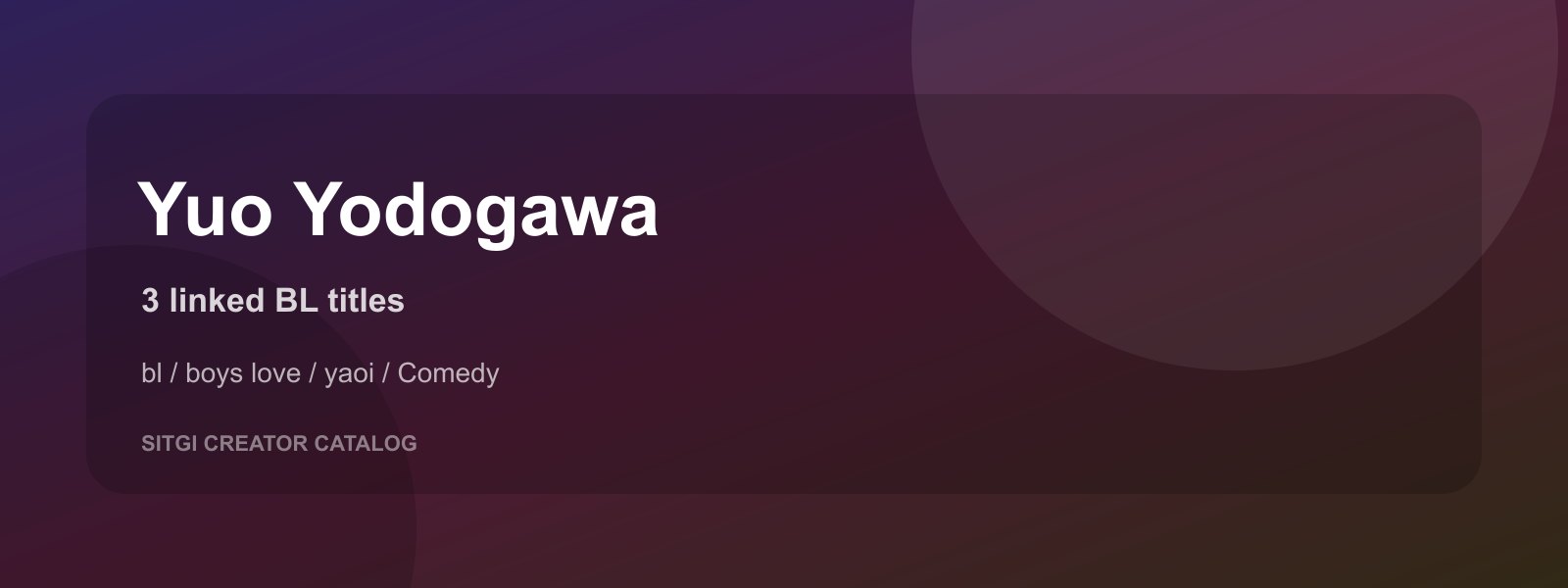 Yuo Yodogawa cover