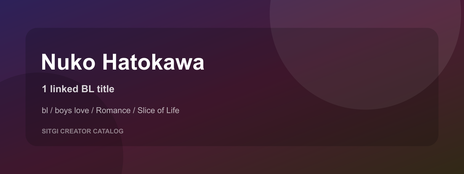 Nuko Hatokawa cover