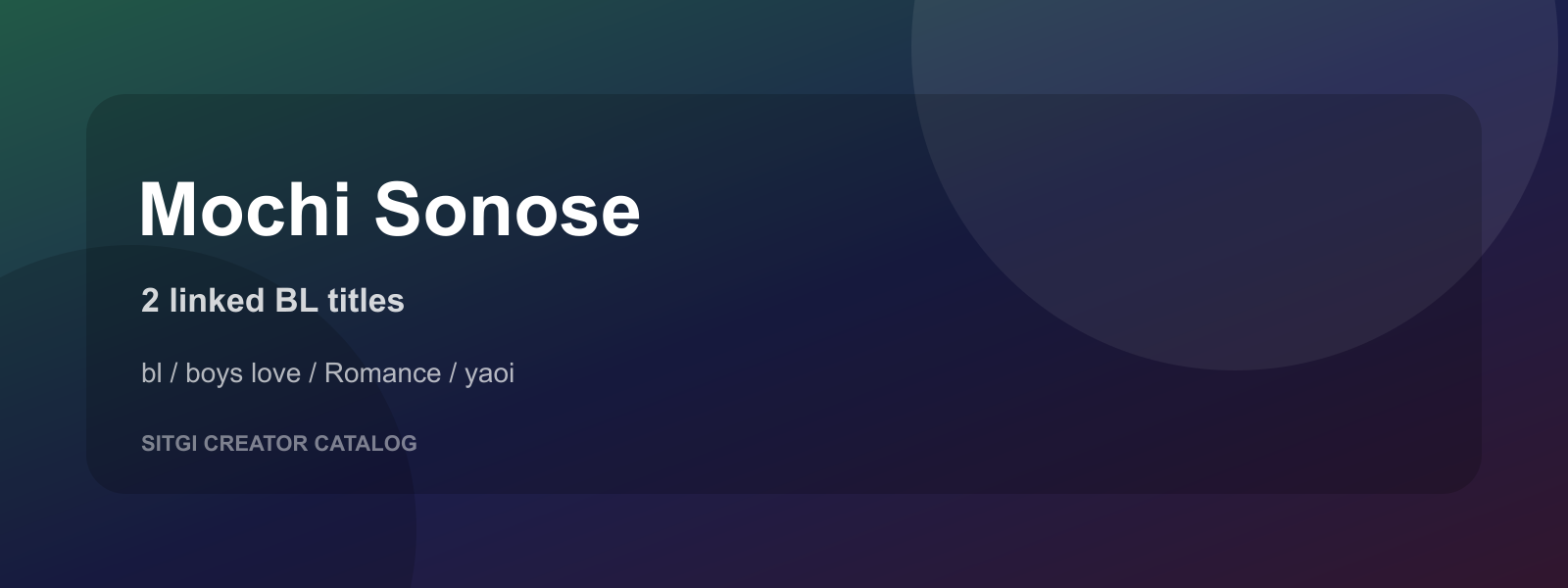 Mochi Sonose cover