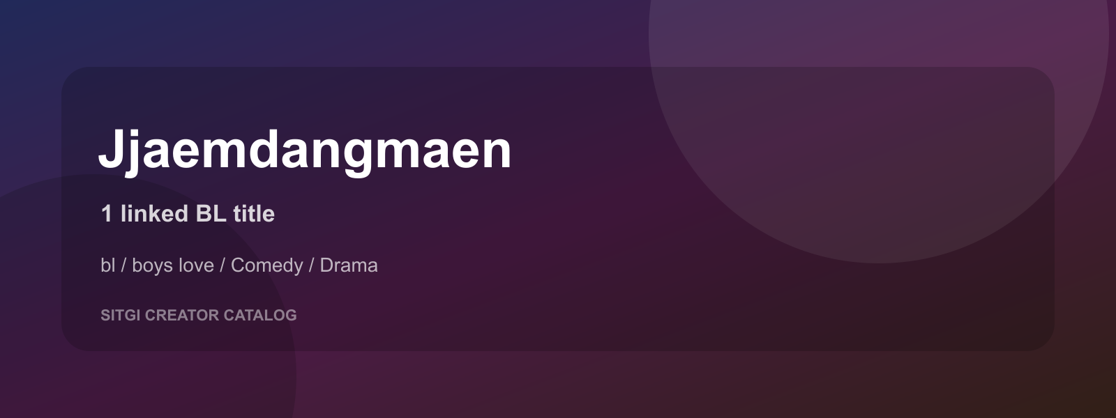 Jjaemdangmaen cover