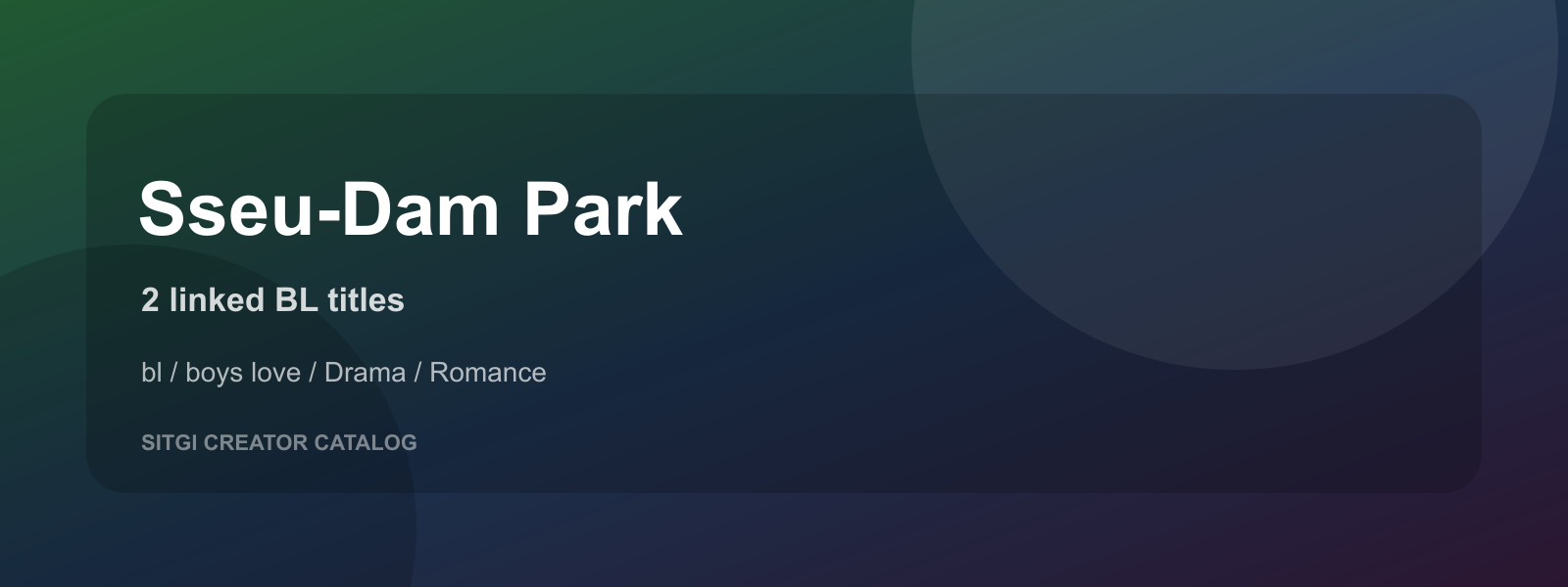 Sseu-Dam Park cover