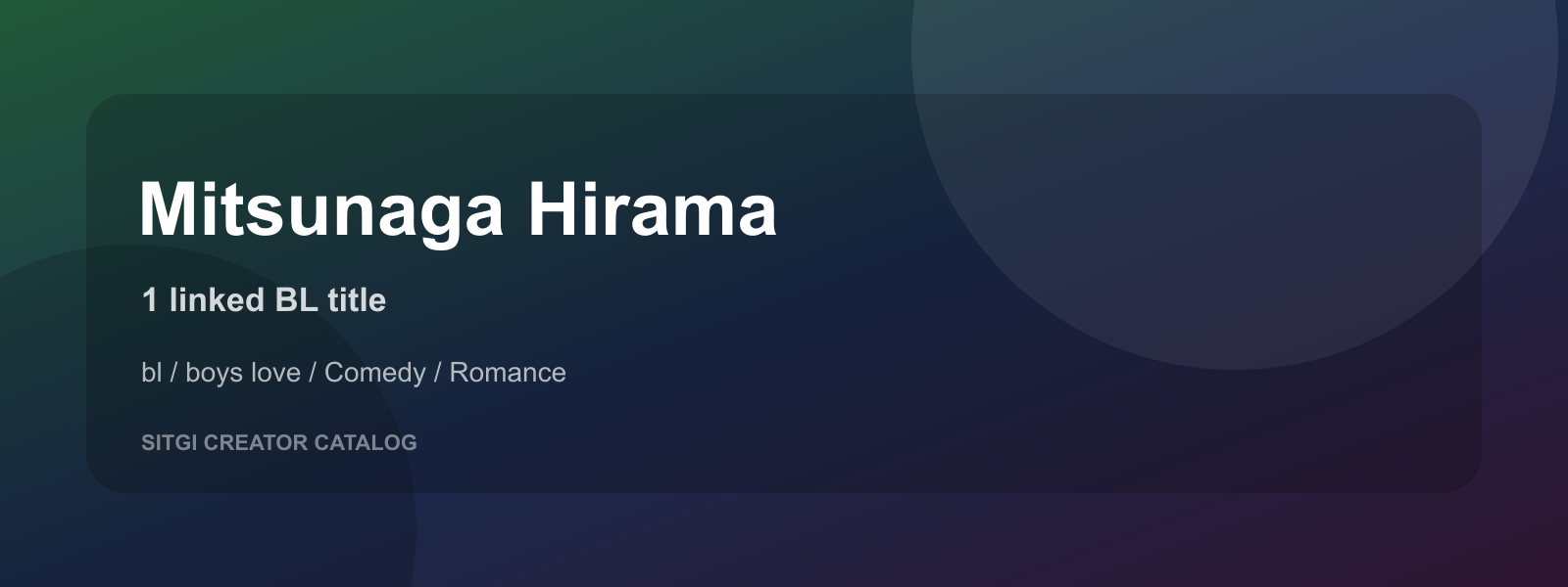 Mitsunaga Hirama cover
