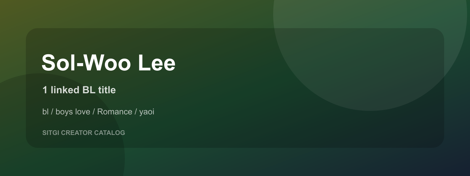 Sol-Woo Lee cover