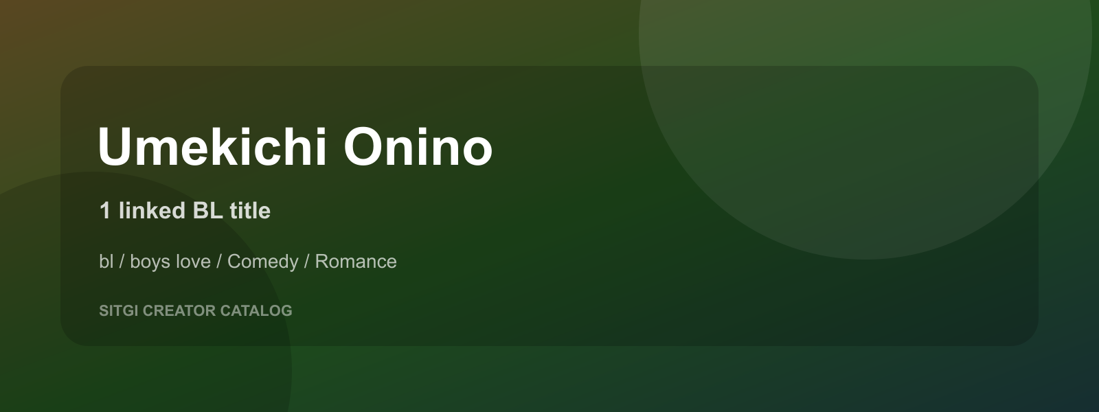 Umekichi Onino cover