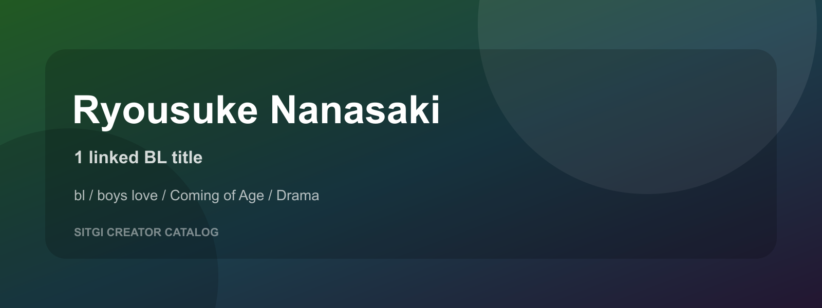 Ryousuke Nanasaki cover