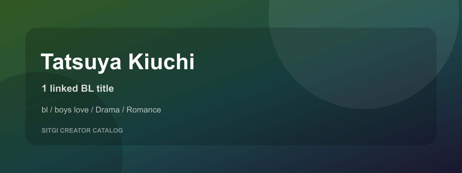Tatsuya Kiuchi cover