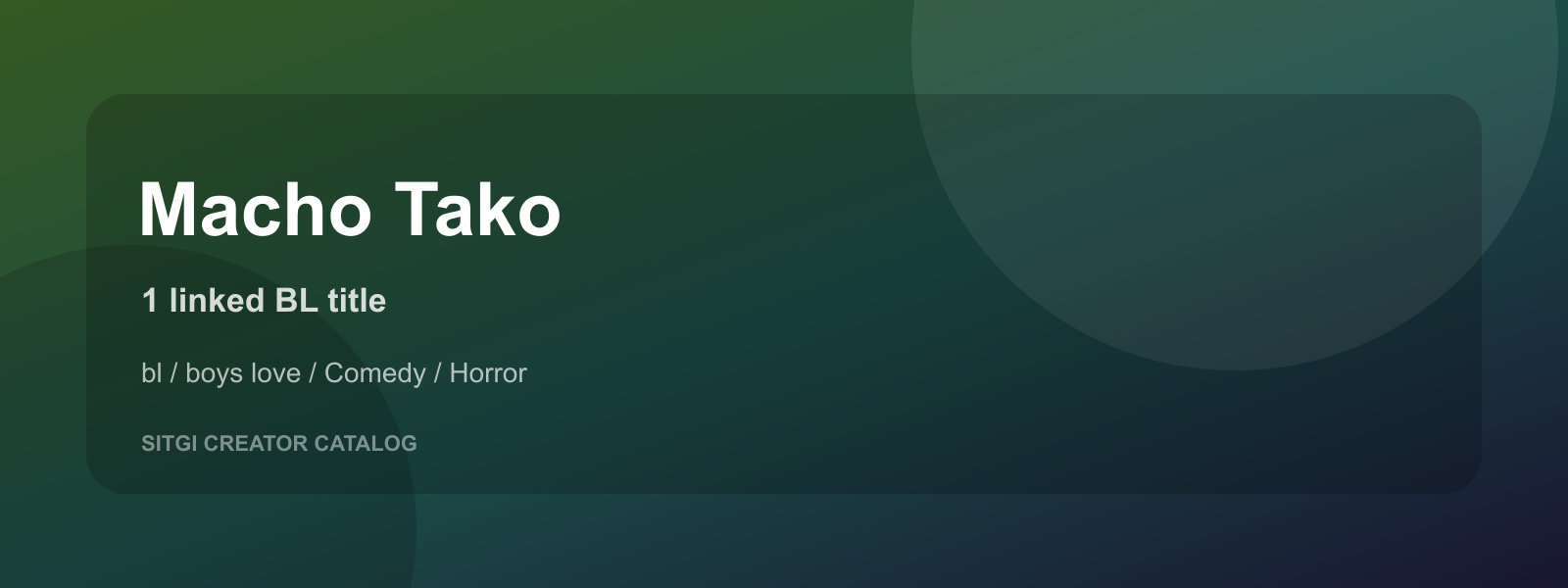 Macho Tako cover