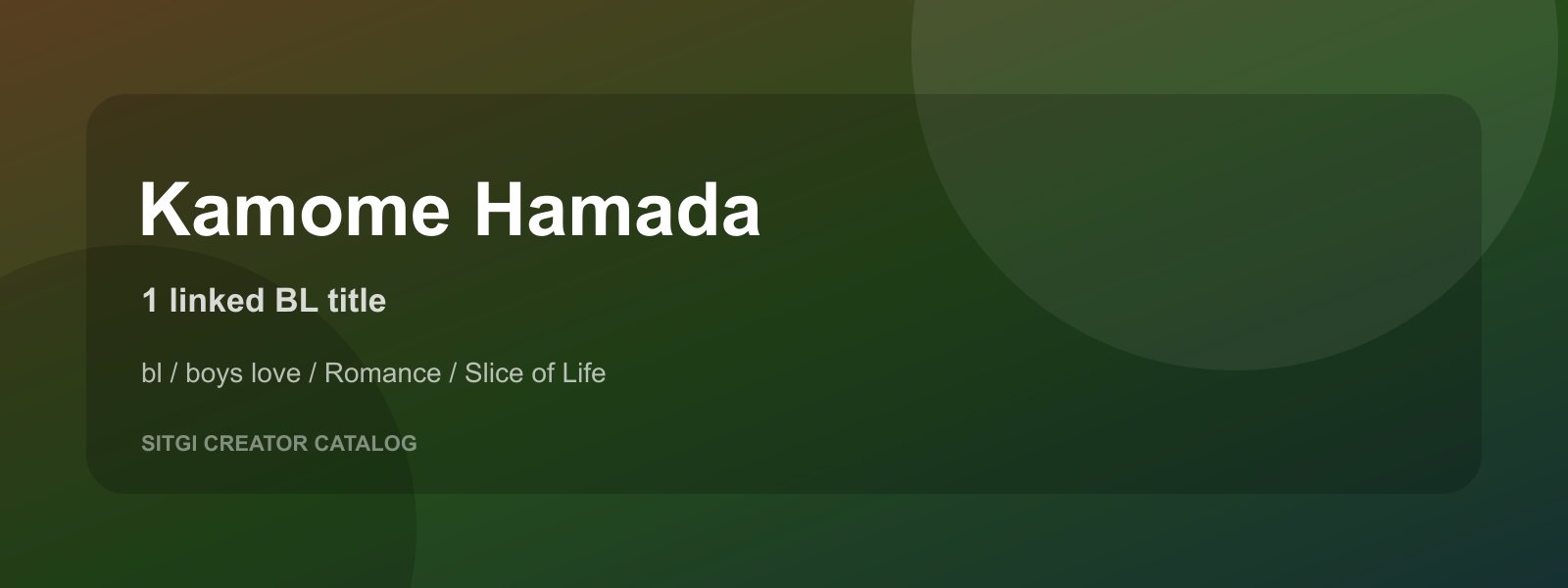 Kamome Hamada cover