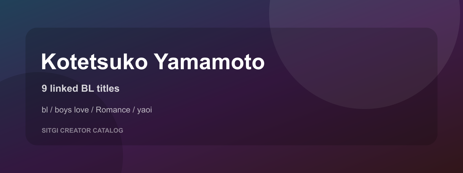 Kotetsuko Yamamoto cover