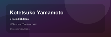 Kotetsuko Yamamoto cover