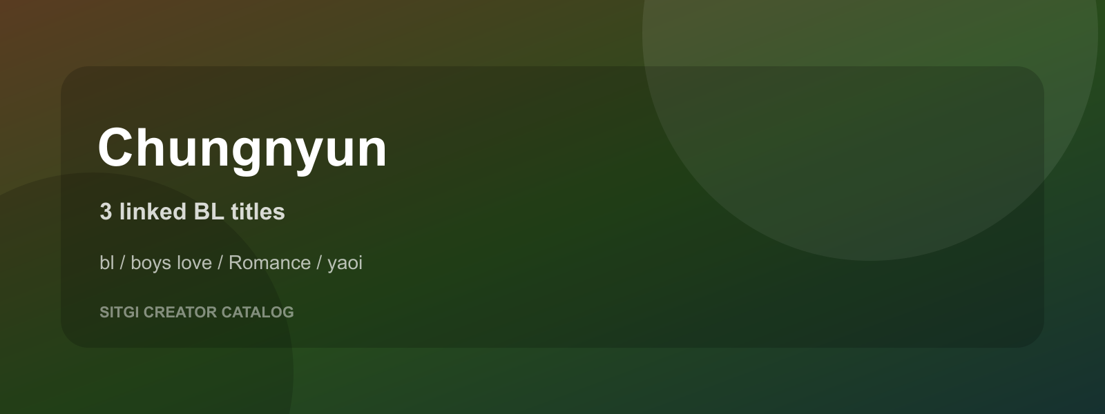 Chungnyun cover