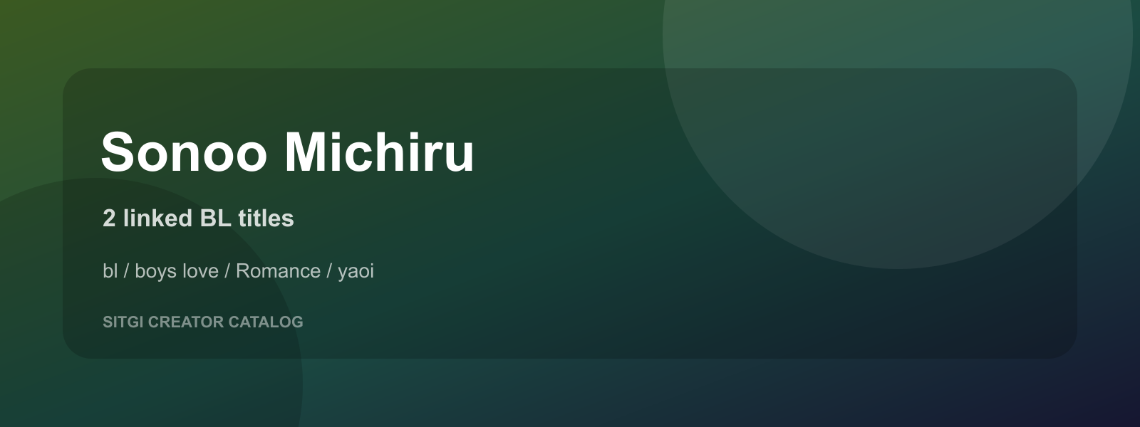 Sonoo Michiru cover