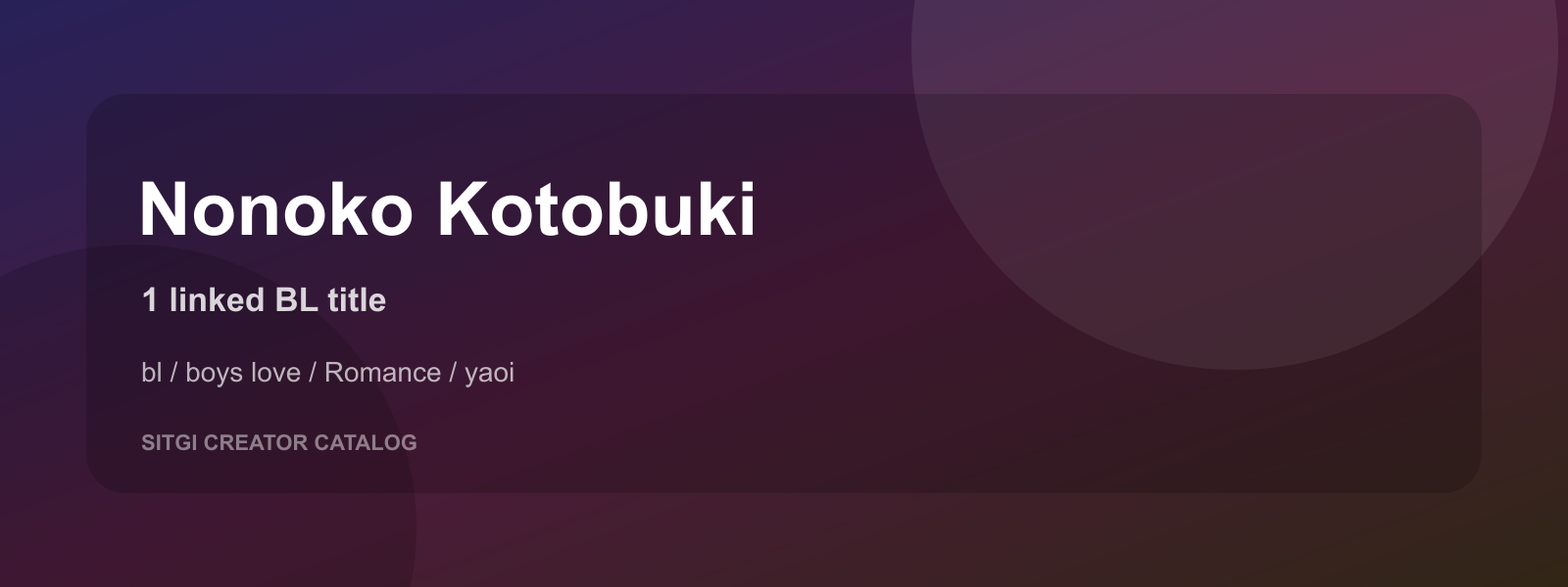Nonoko Kotobuki cover