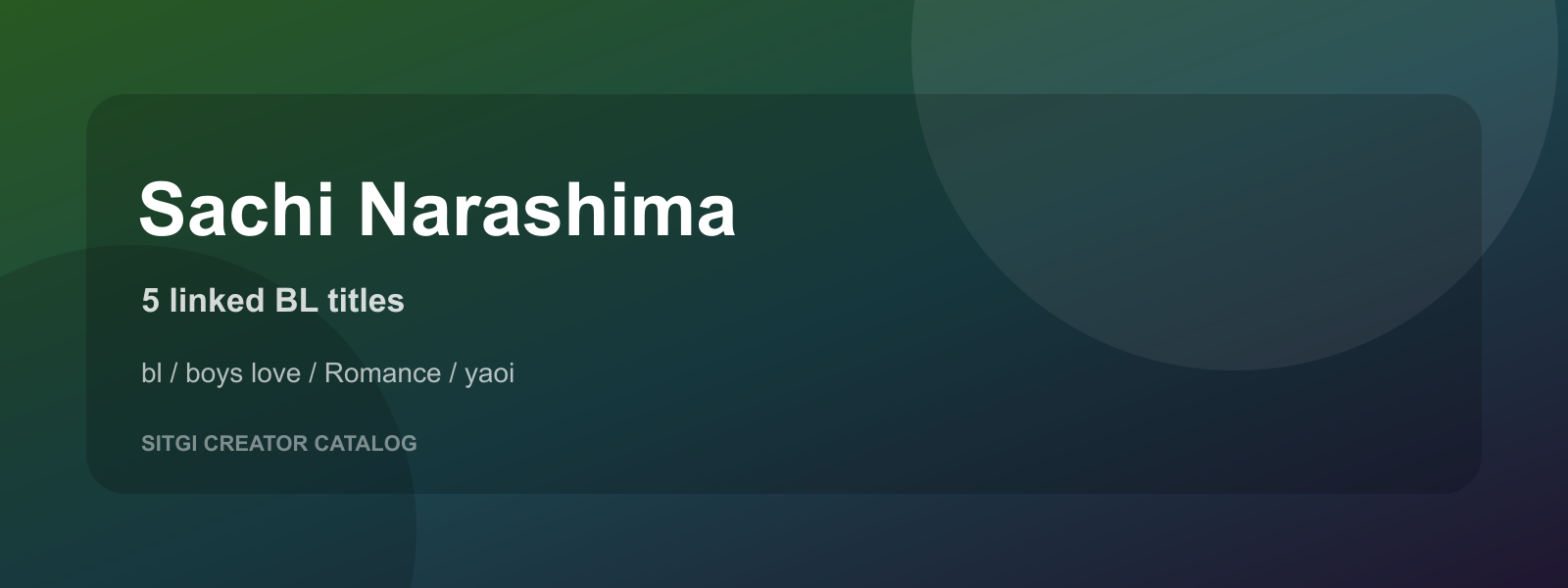 Sachi Narashima cover