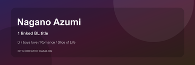 Nagano Azumi cover