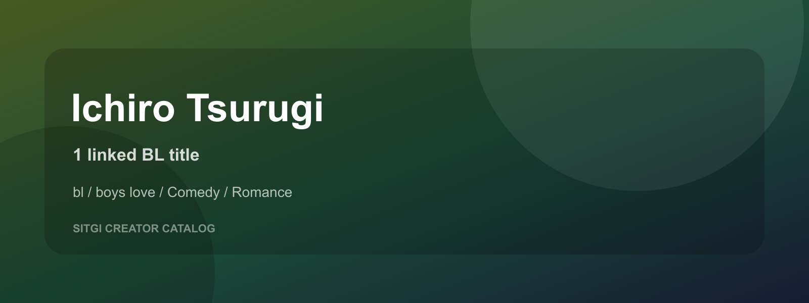 Ichiro Tsurugi cover