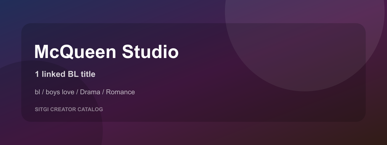 McQueen Studio cover