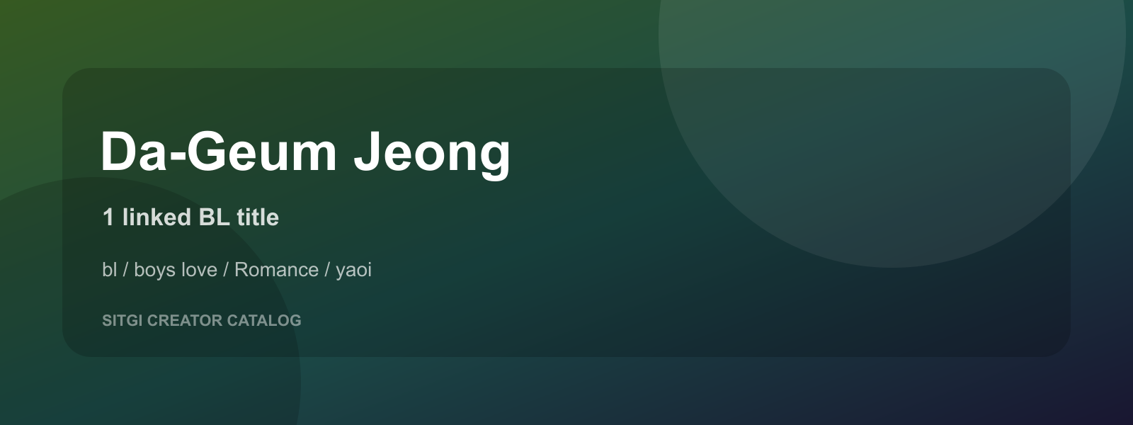 Da-Geum Jeong cover
